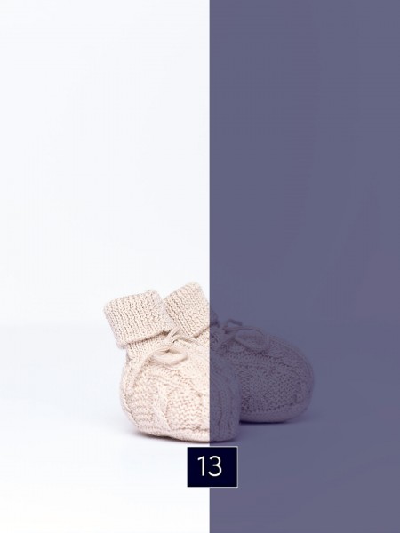 Knitted wool booties