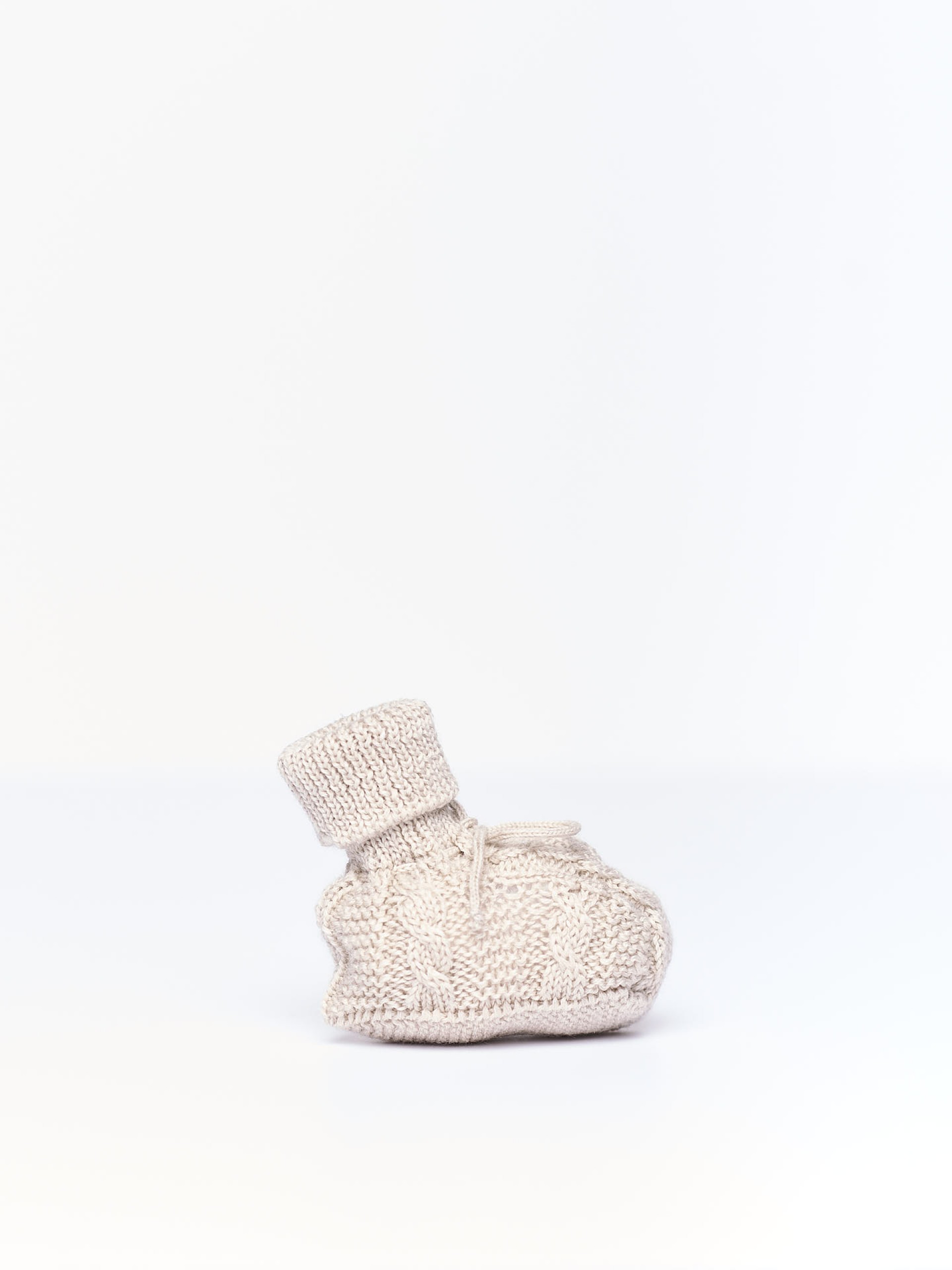 Knitted wool booties