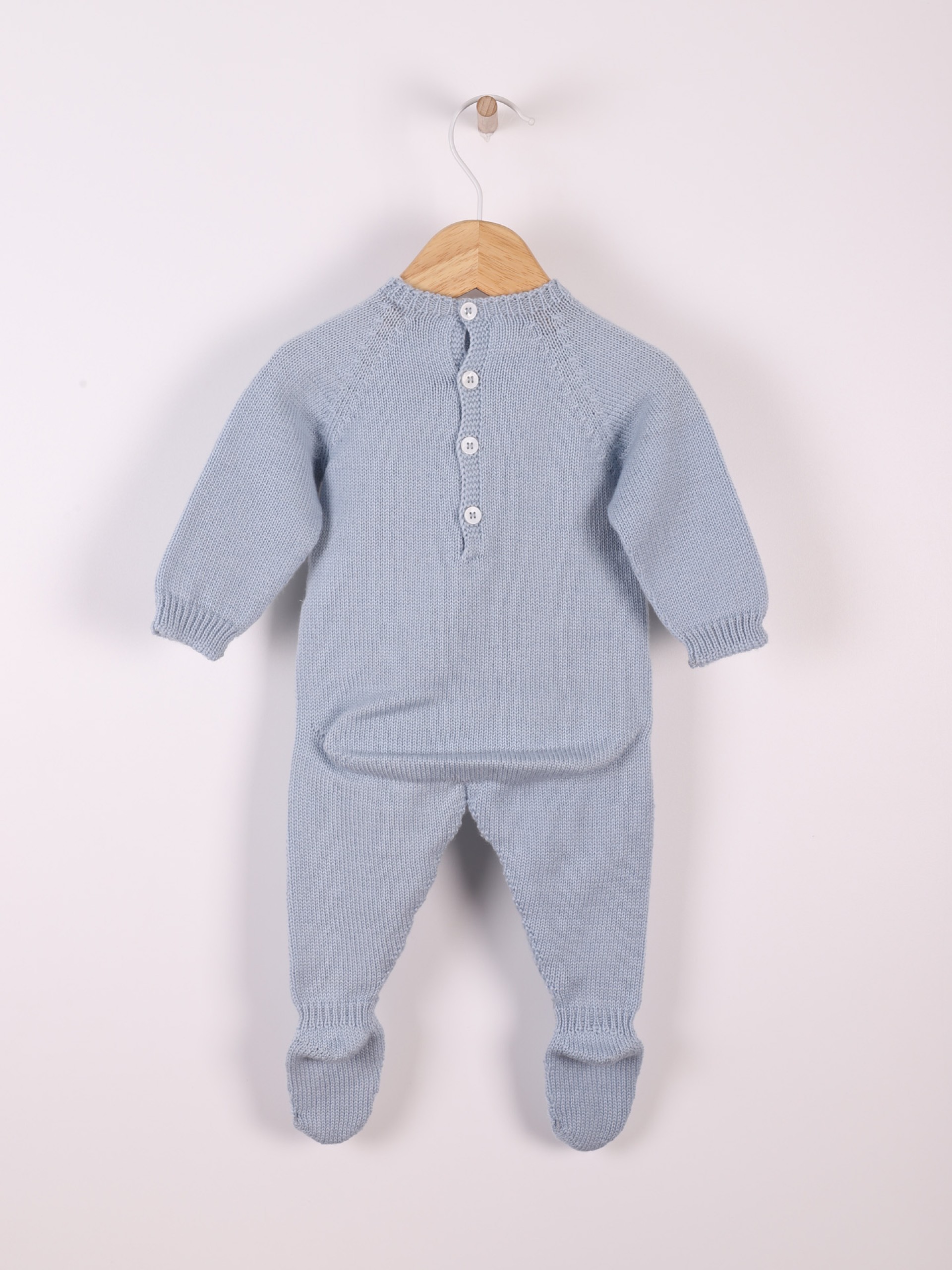 Knitted wool babygrow