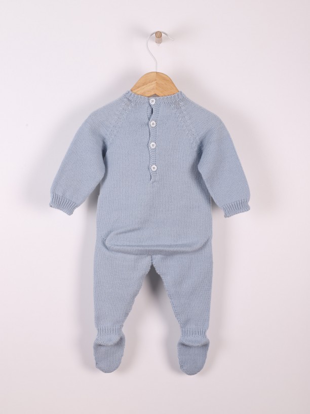 Knitted wool babygrow Knitted wool babygrow
