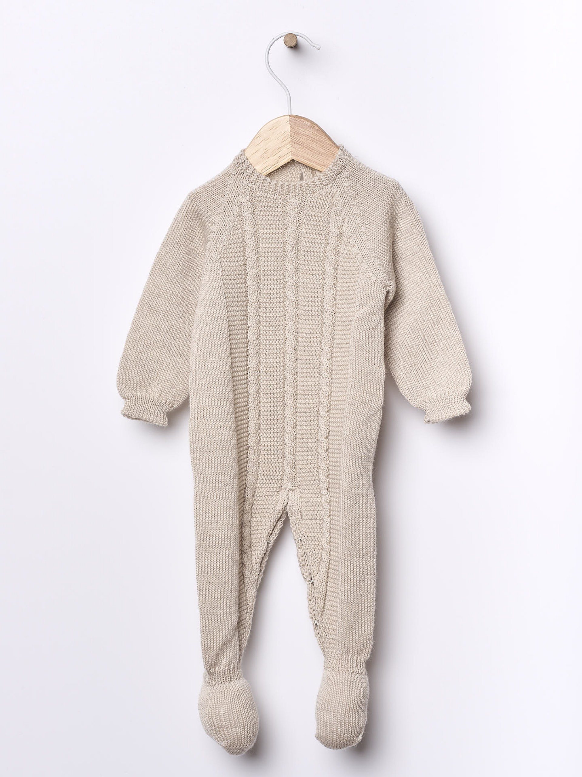 Knitted wool babygrow