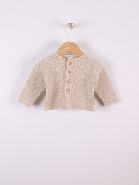 Knitted wool cardigan