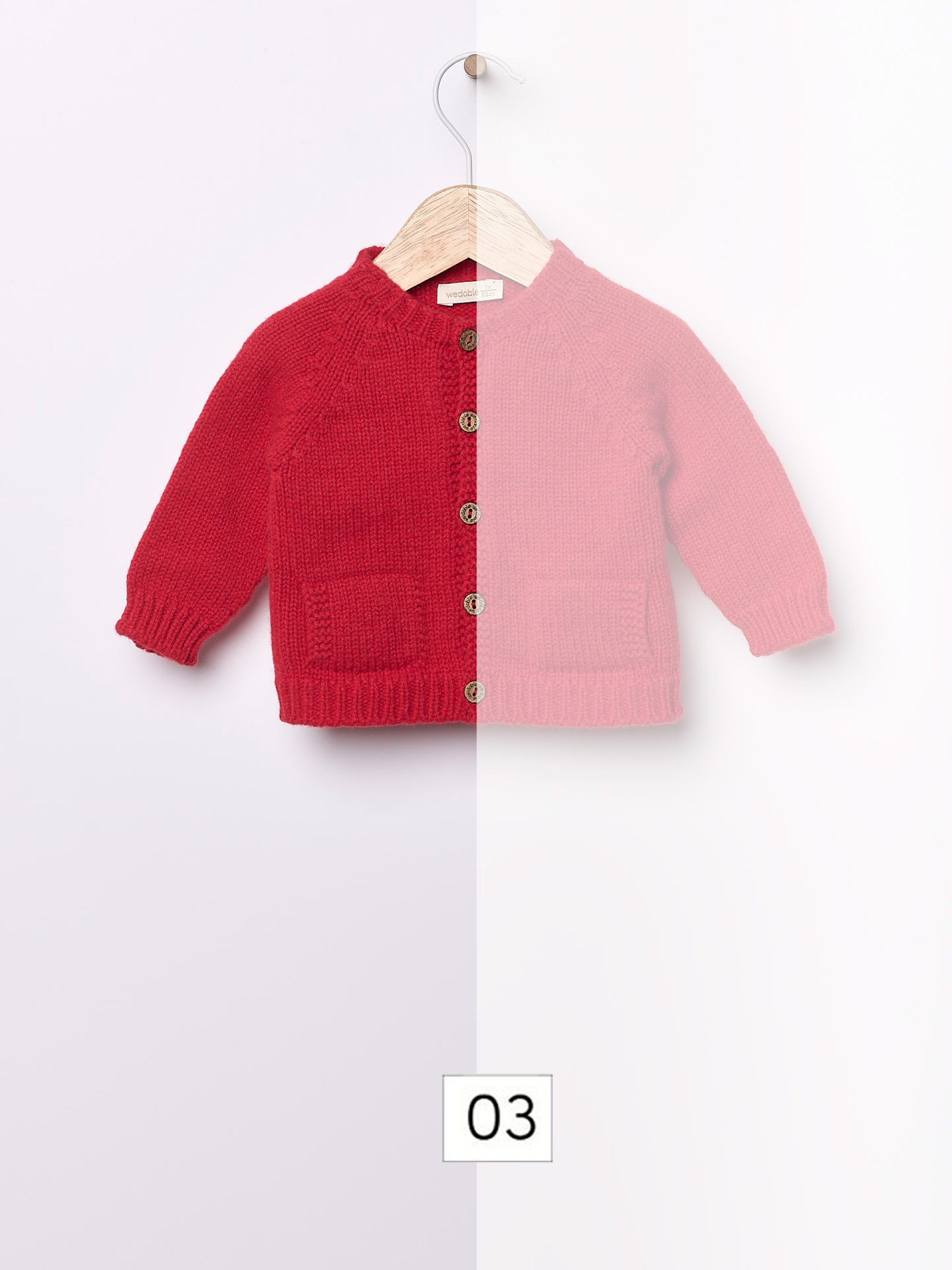 Knitted wool cardigan