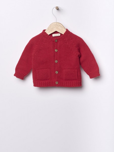 Knitted wool cardigan