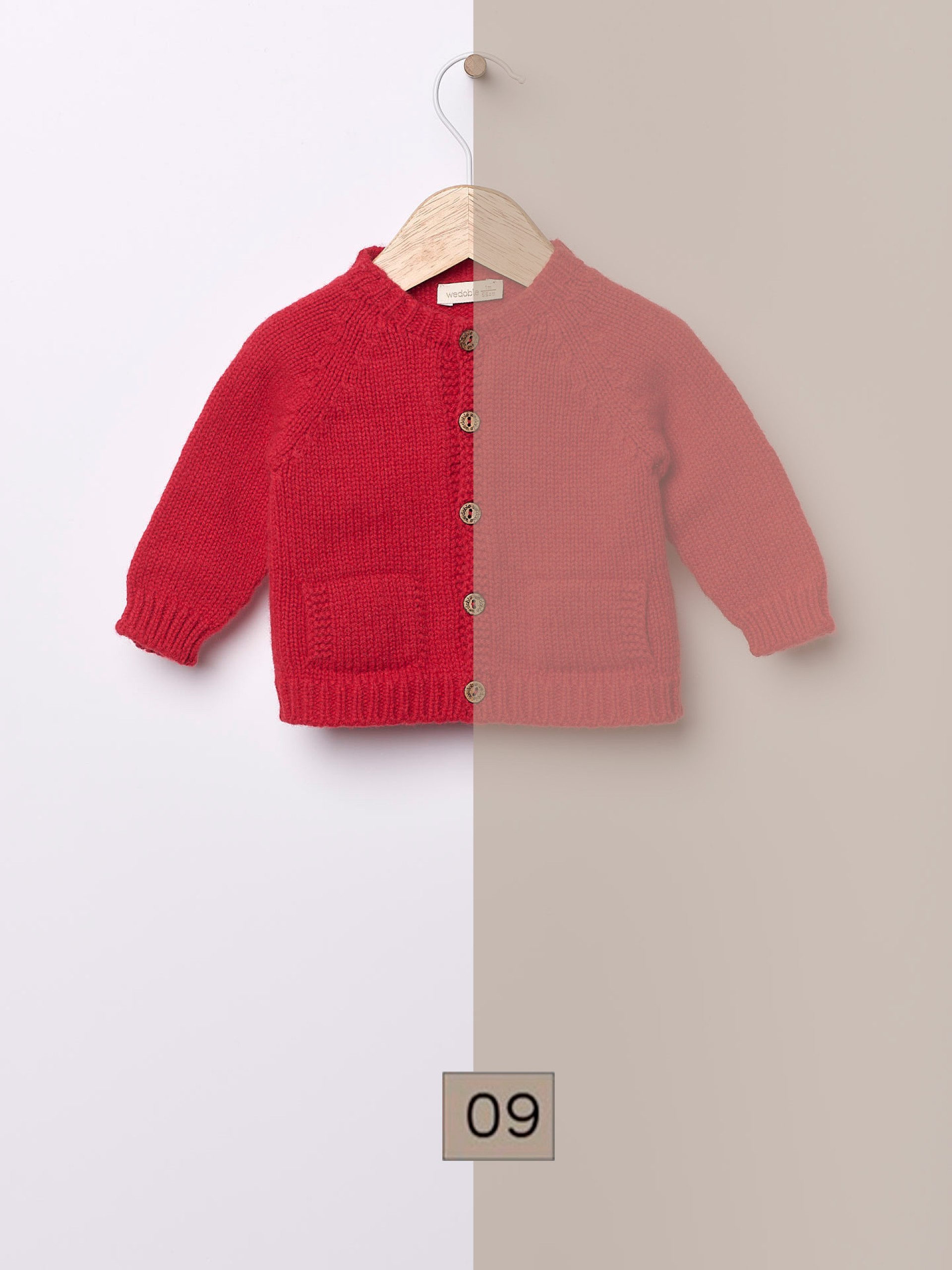 Knitted wool cardigan