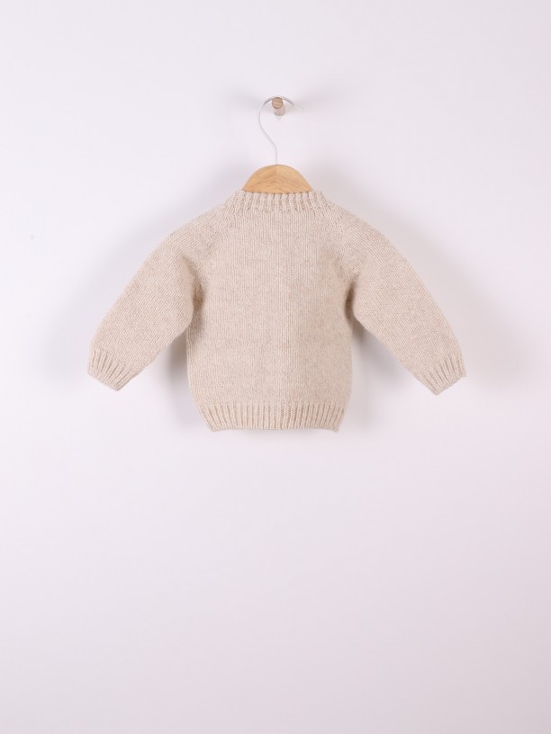 Knitted wool cardigan