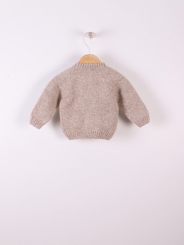 Knitted wool cardigan