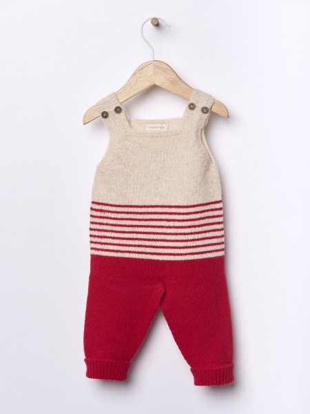 Knitted wool dungarees