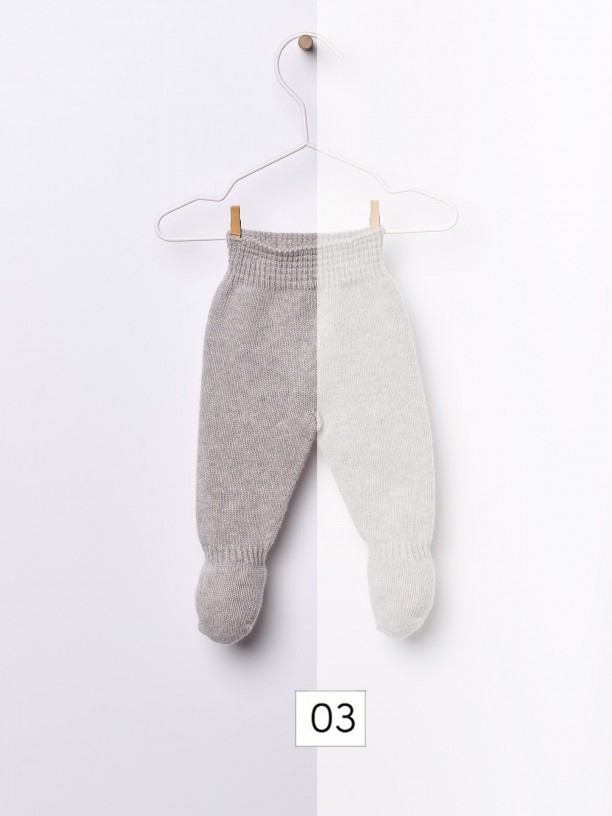 Knitted wool trousers