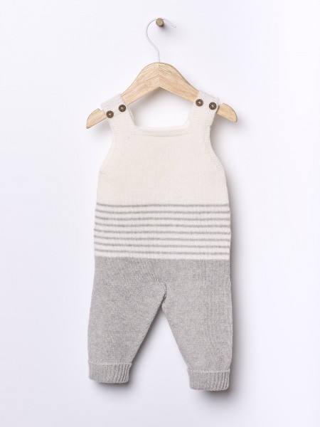 Knitted wool dungarees