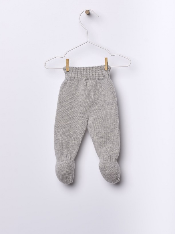 Knitted wool trousers