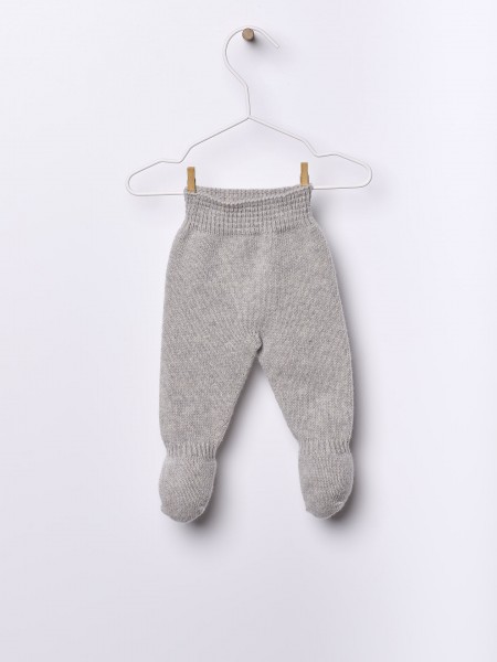 Knitted wool trousers