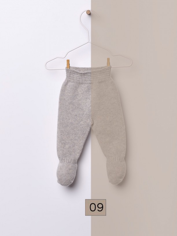 Knitted wool trousers