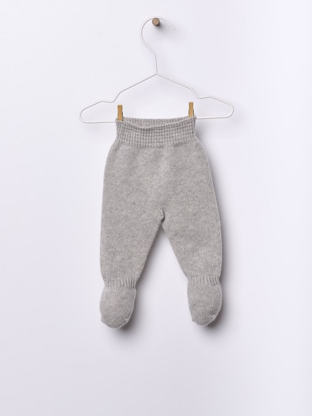 Knitted wool trousers