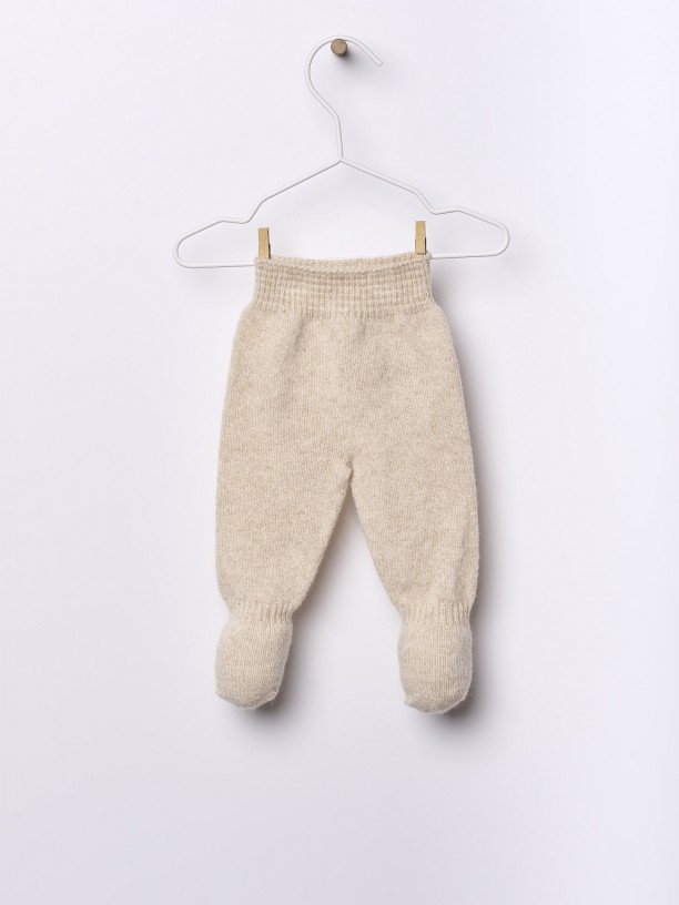 Knitted wool trousers
