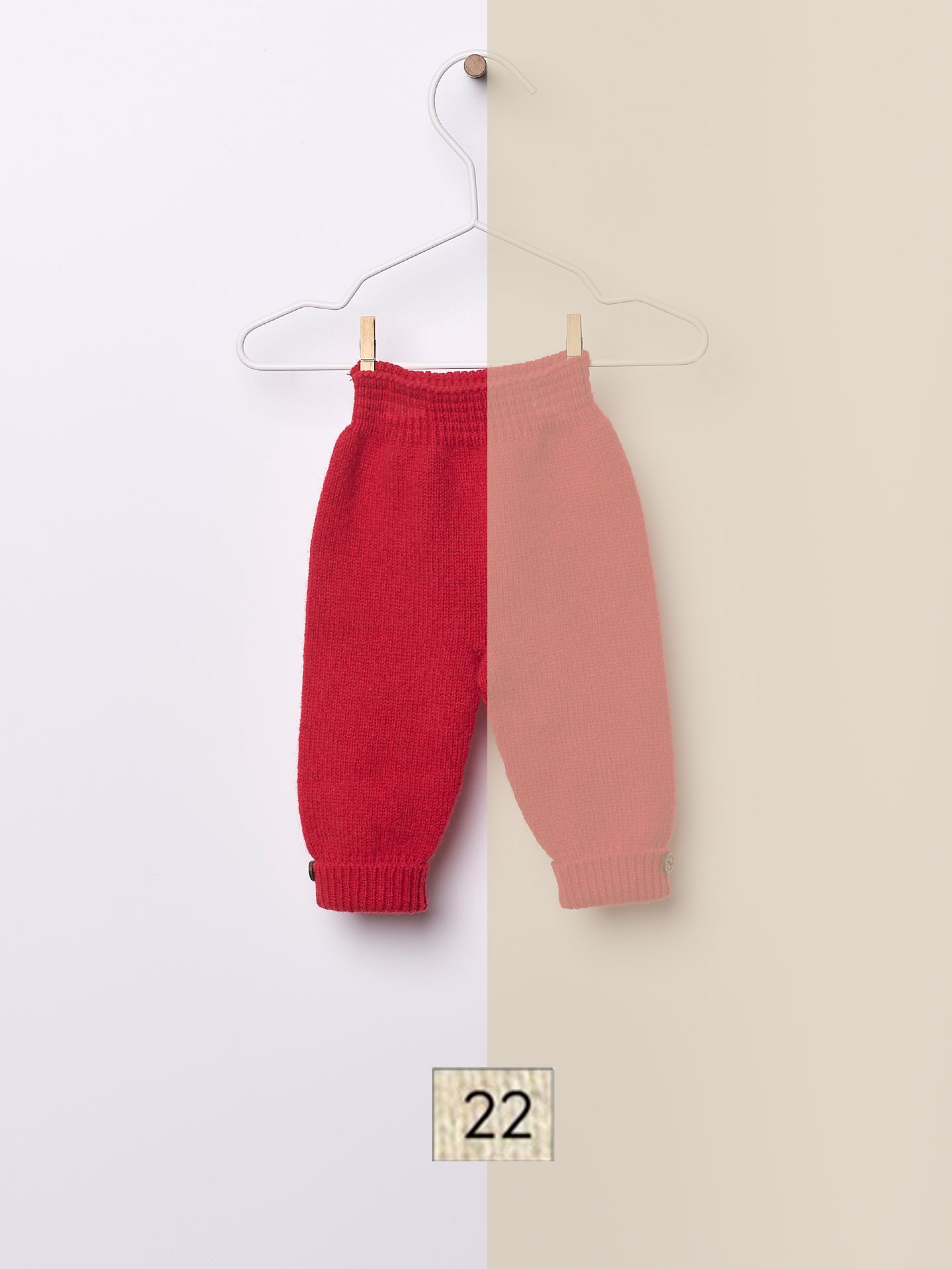 Knitted wool trousers