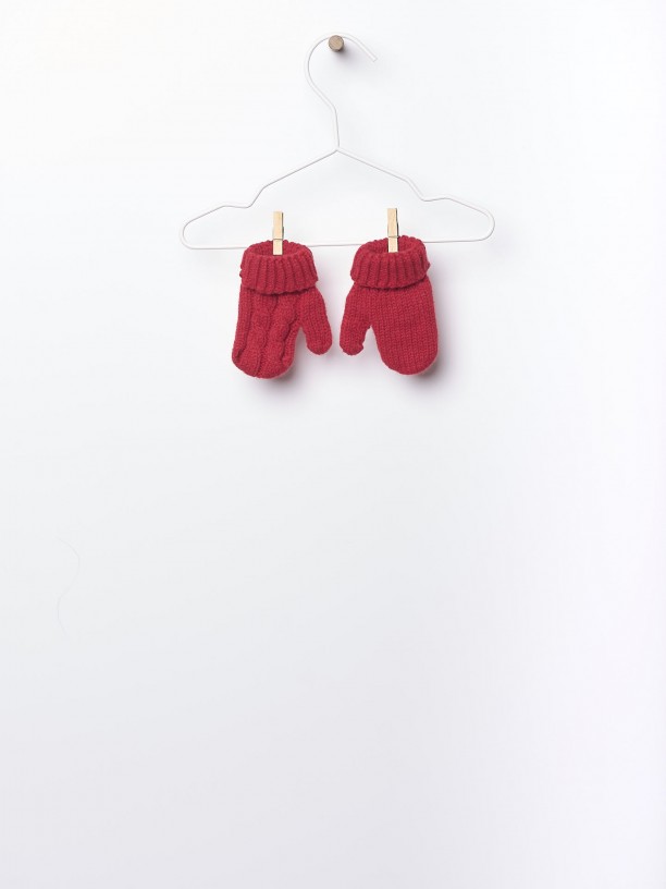 Knitted wool mittens Knitted wool mittens