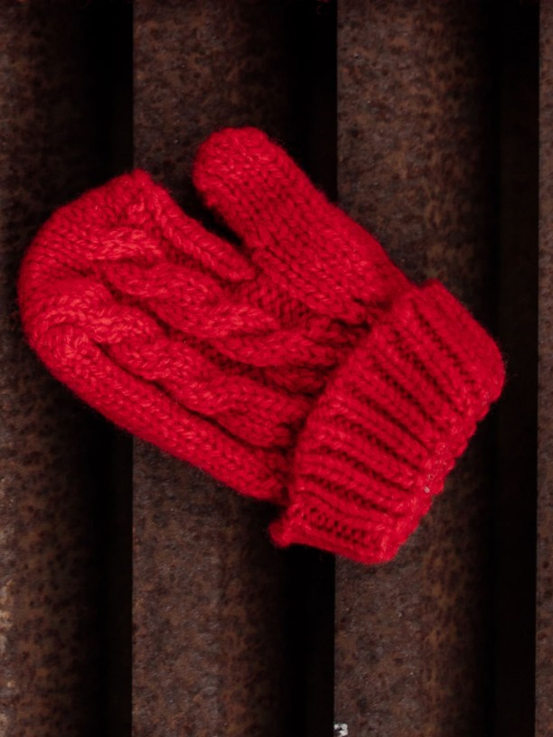 Knitted wool mittens Knitted wool mittens