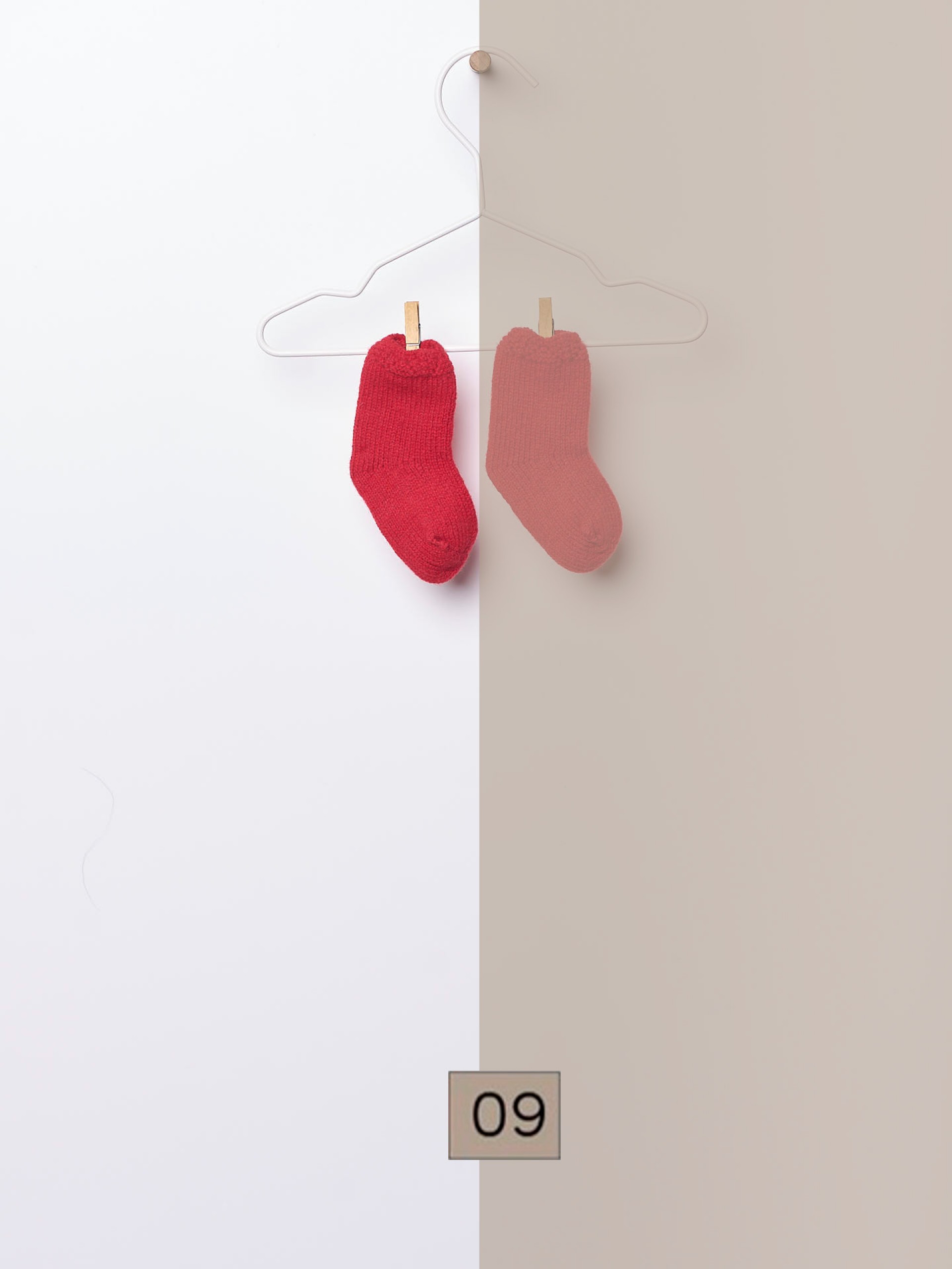 Knitted wool booties