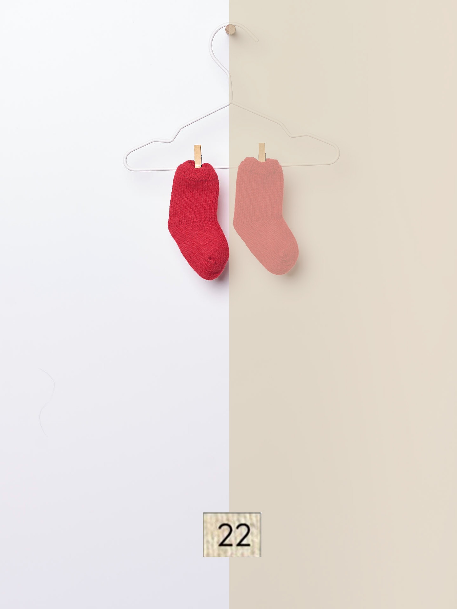 Knitted wool booties