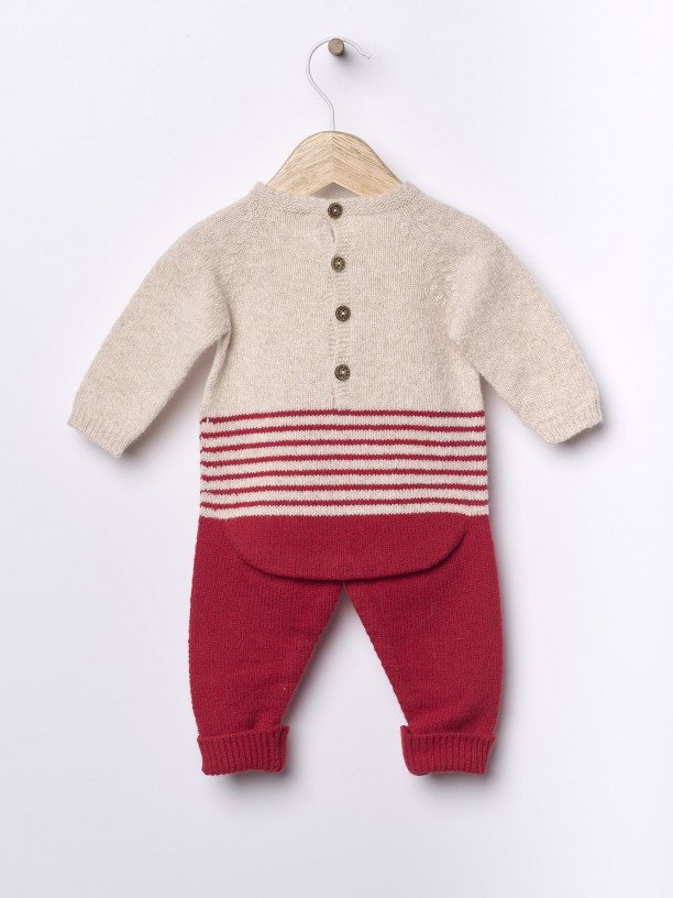 Knitted wool jumpsuit