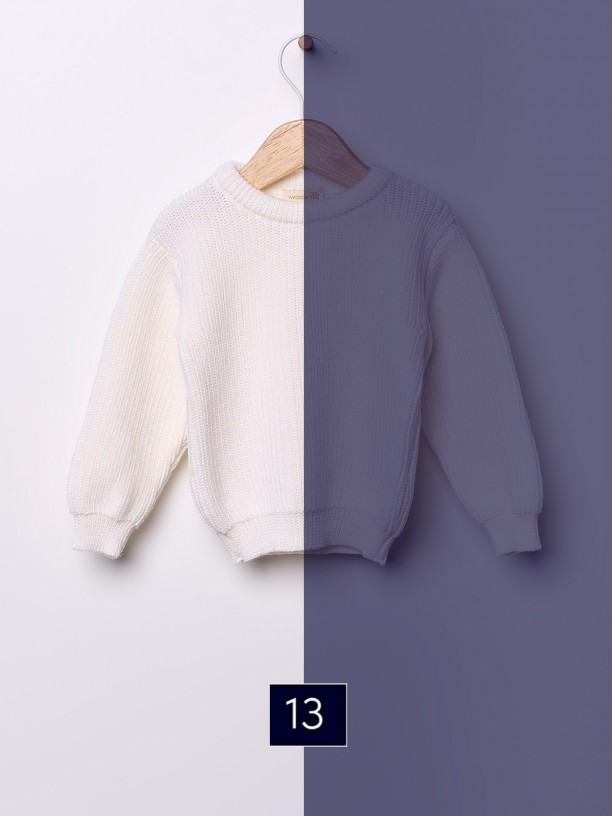 Knitted wool sweater