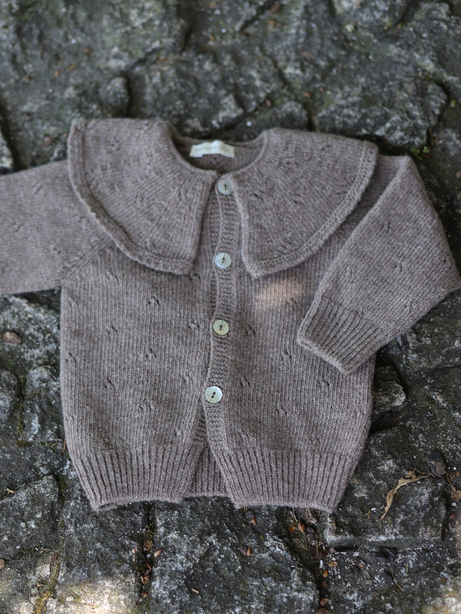 Knitted wool cardigan