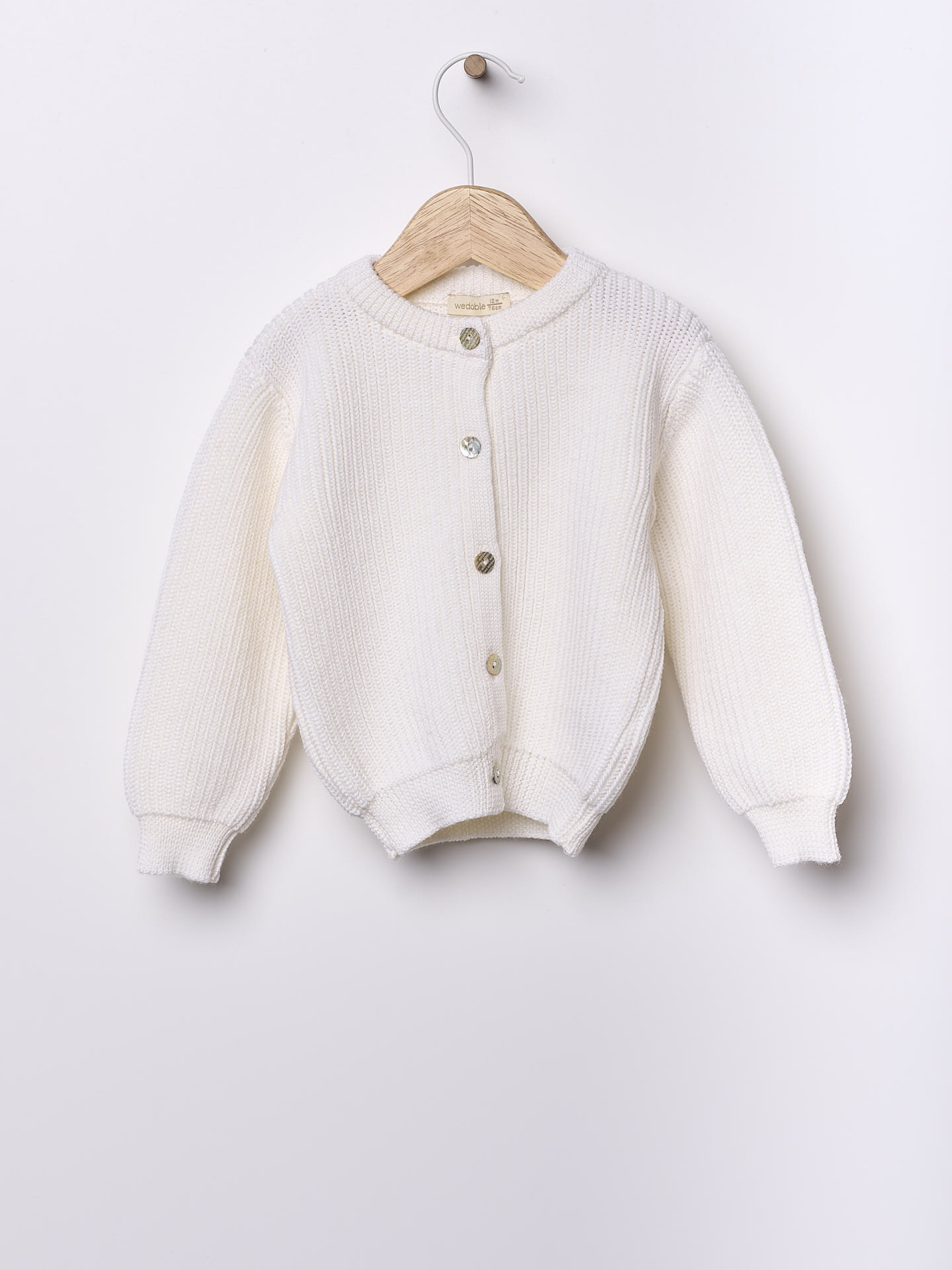 Knitted wool cardigan