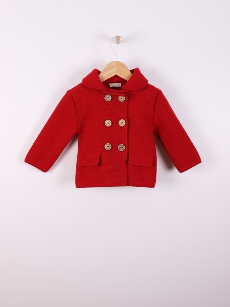 Knitted wool cardigan