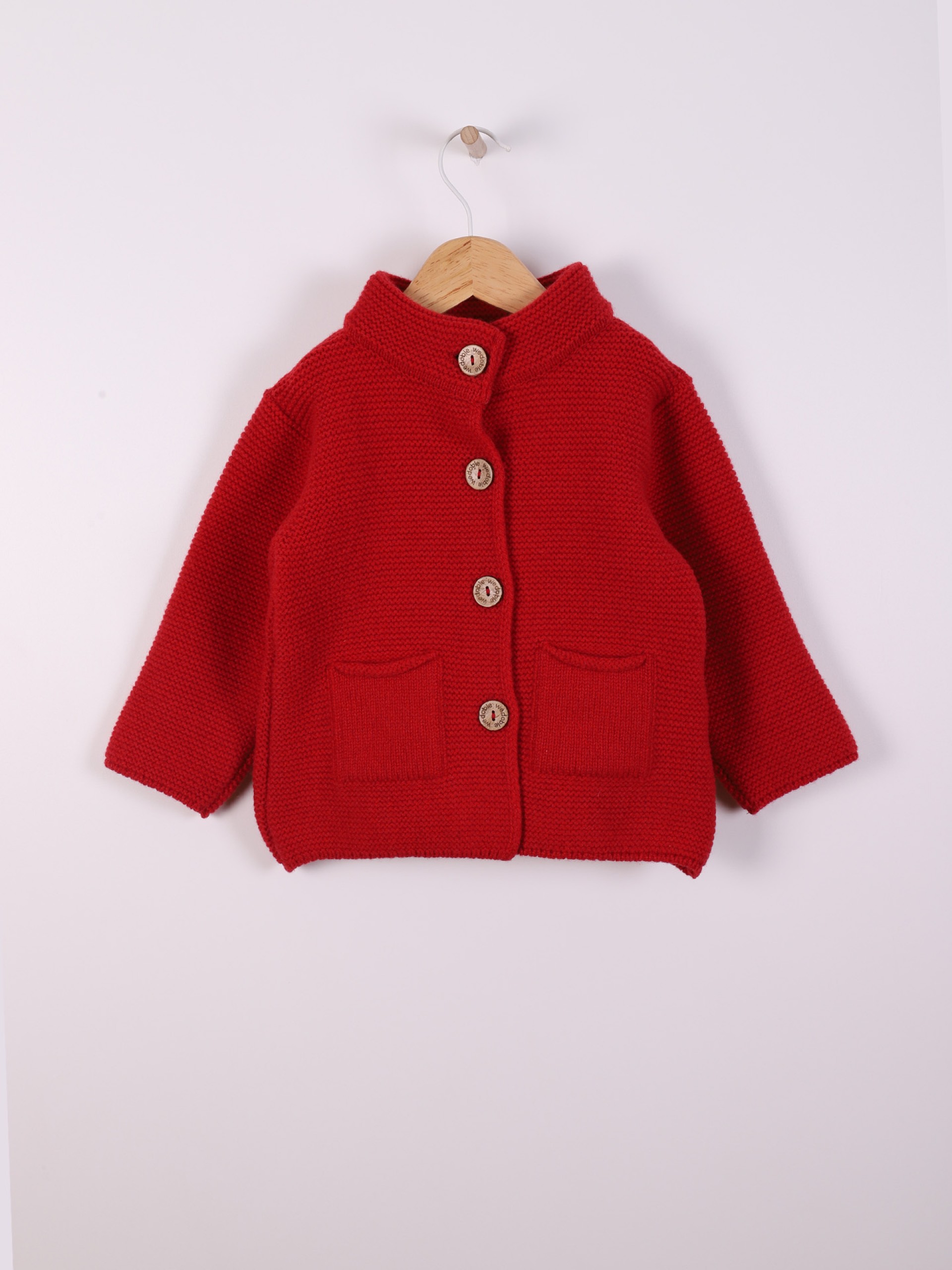 Knitted wool cardigan