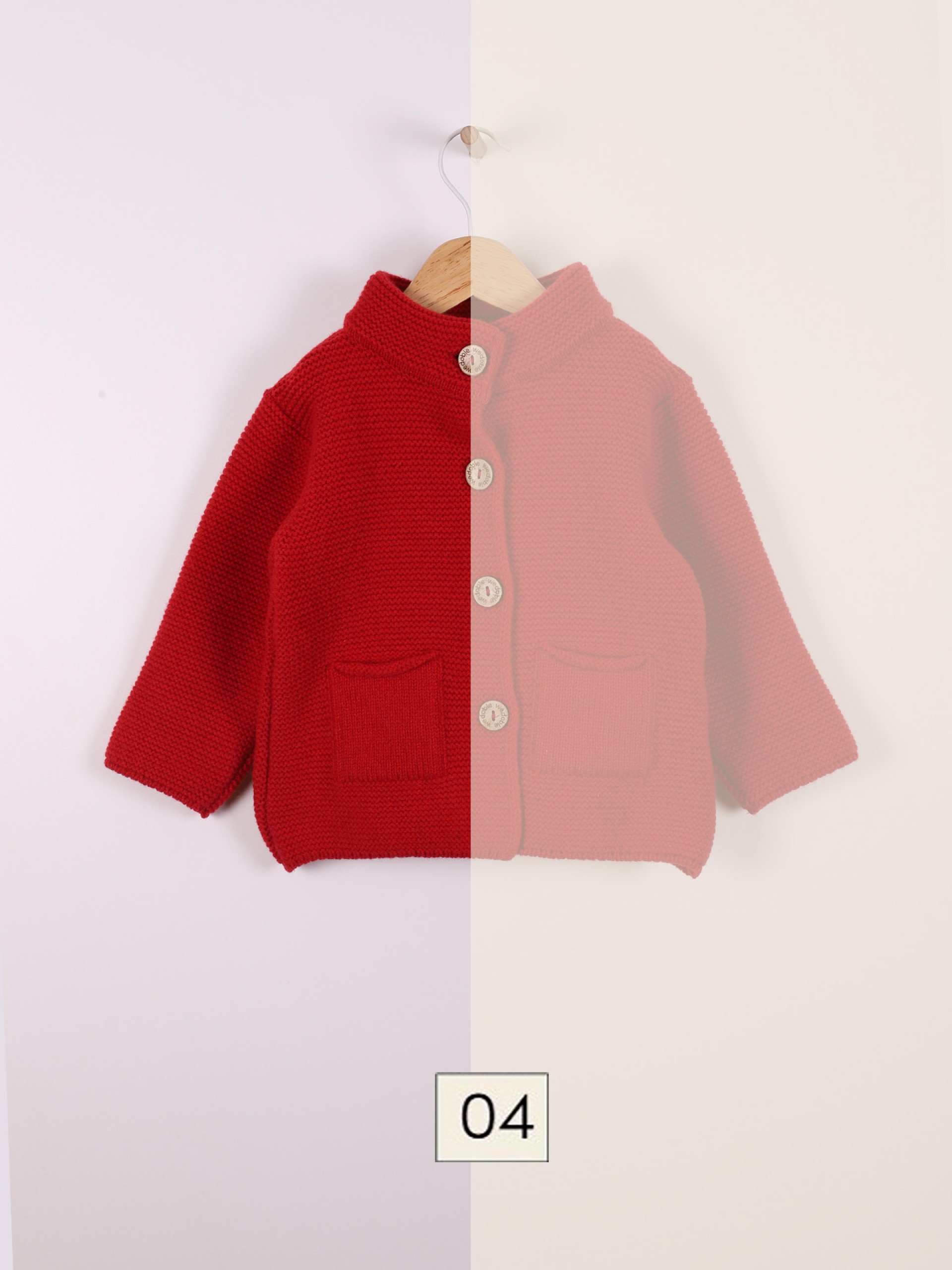 Knitted wool cardigan