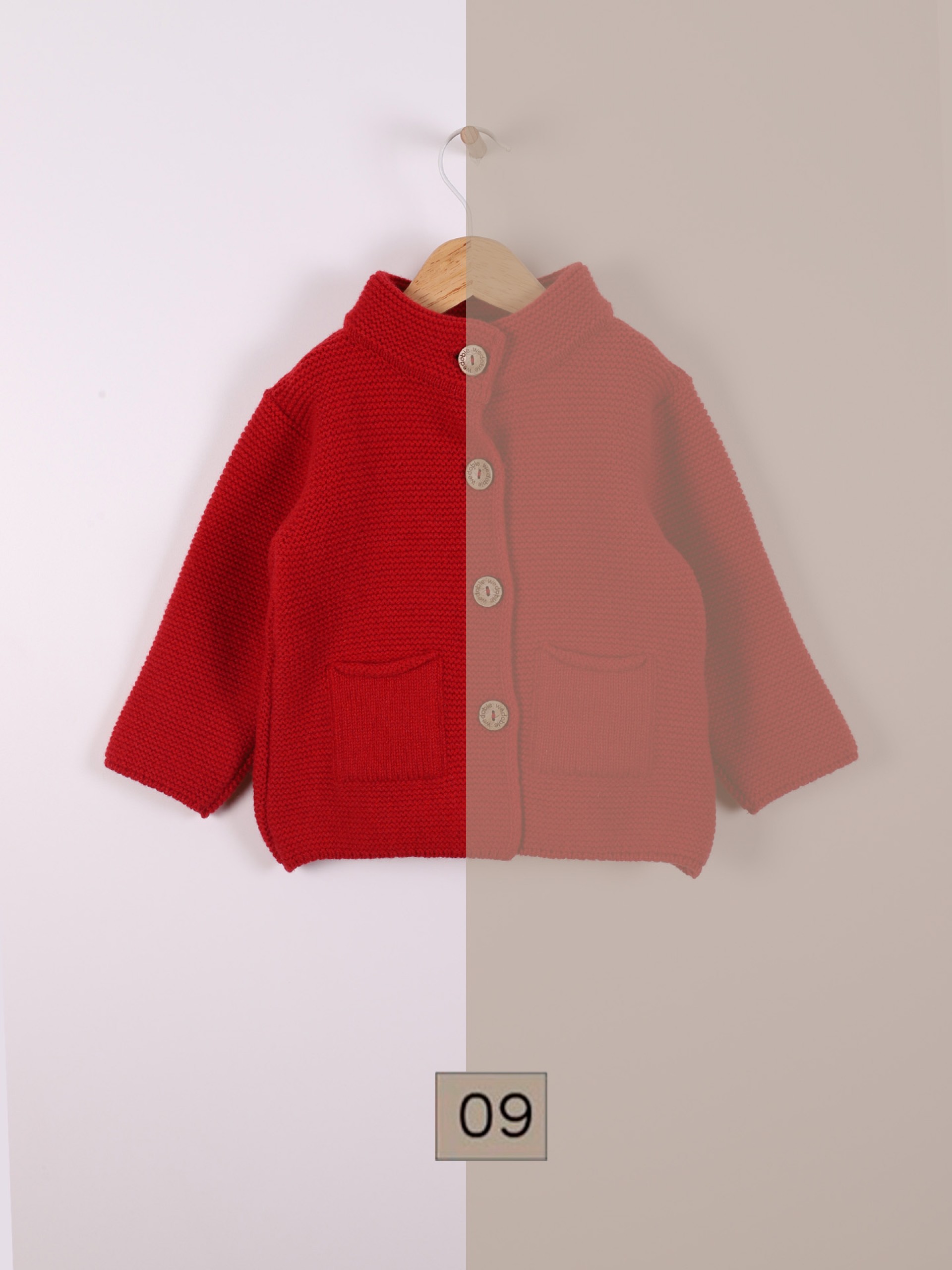 Knitted wool cardigan