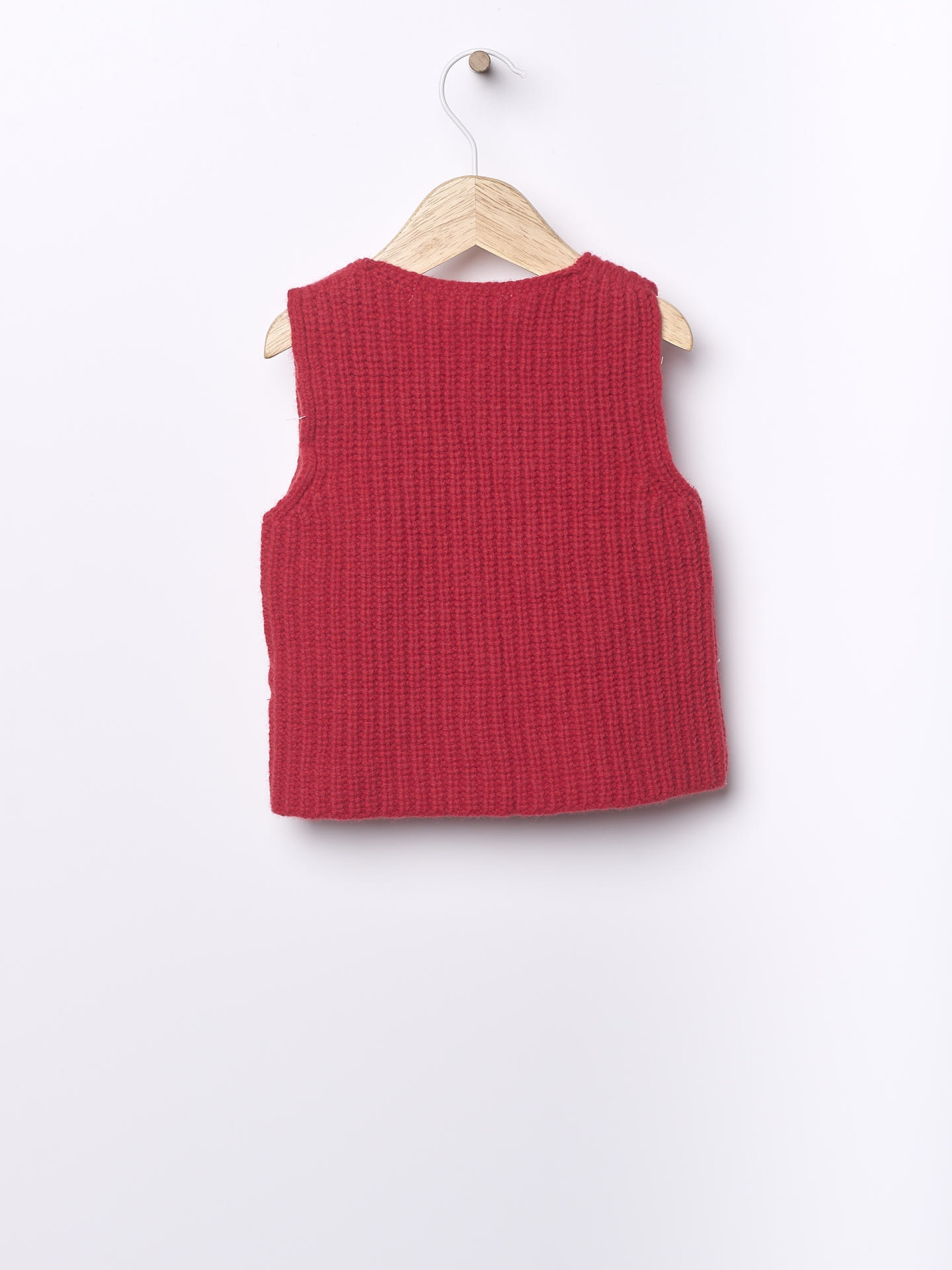 Knitted wool vest