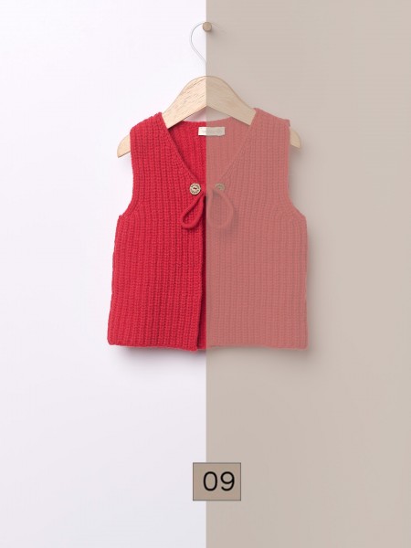 Knitted wool vest