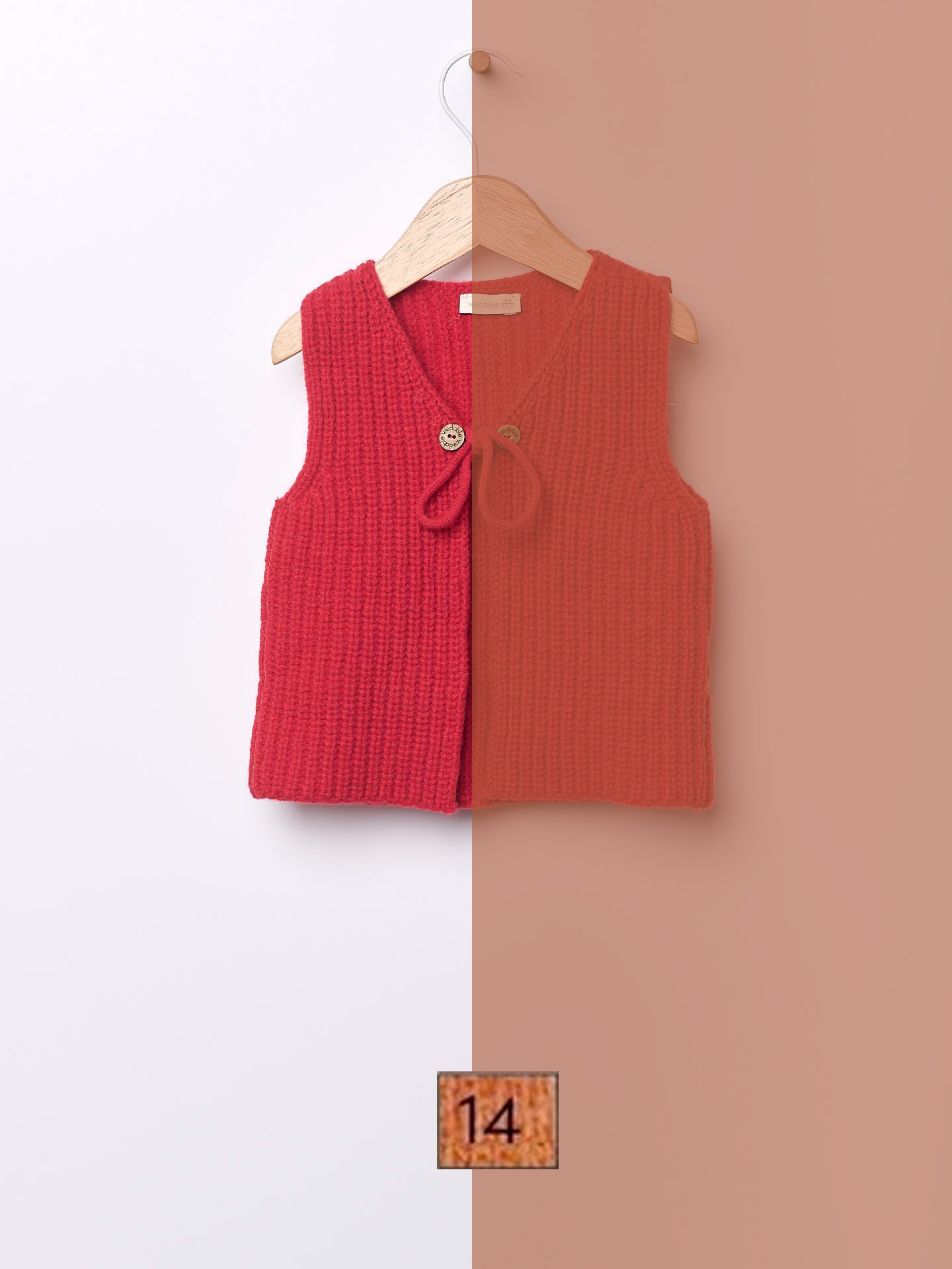 Knitted wool vest