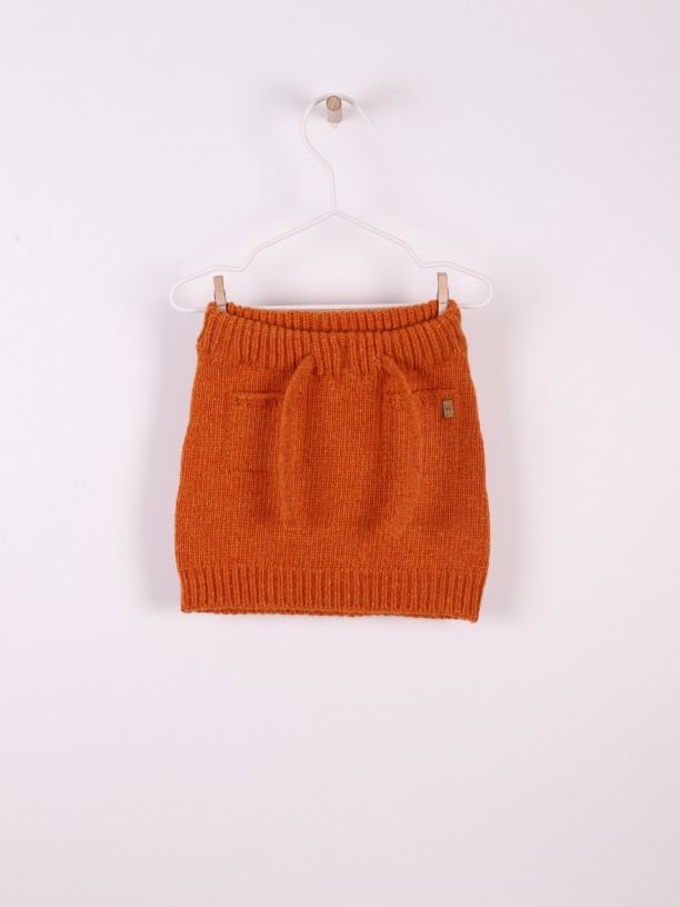 Knitted wool skirt