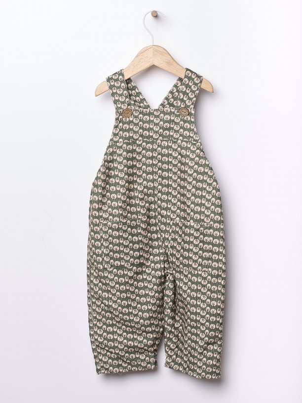 Floral dungarees