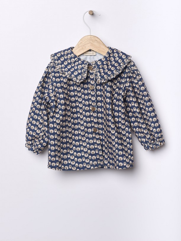 Floral bombazine blouse Floral bombazine blouse