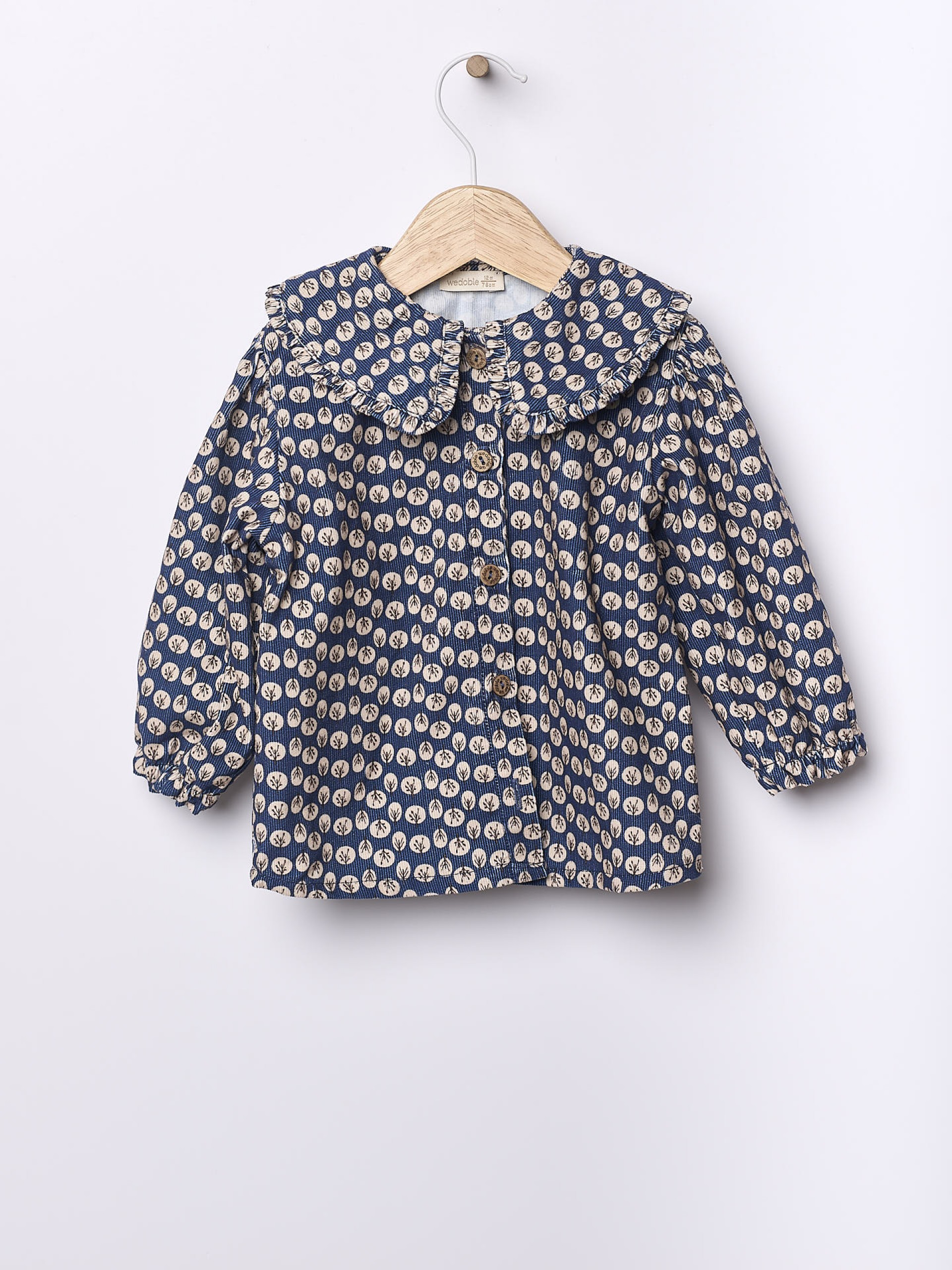 Floral bombazine blouse