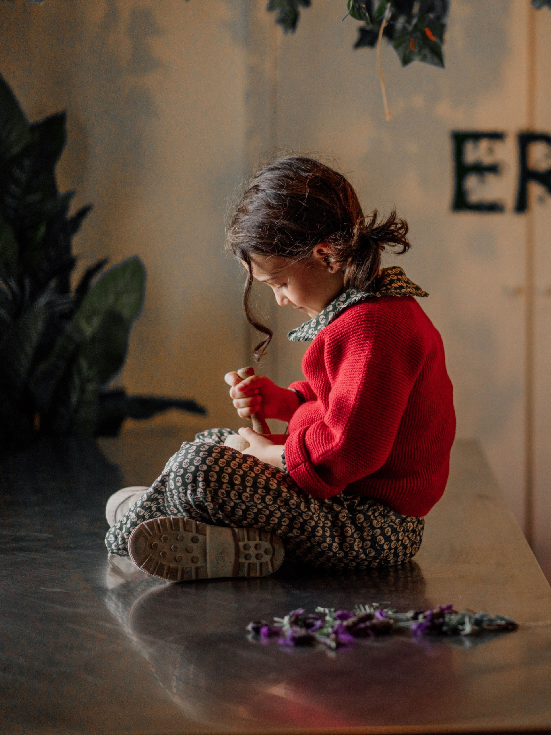 Calças de bombazine