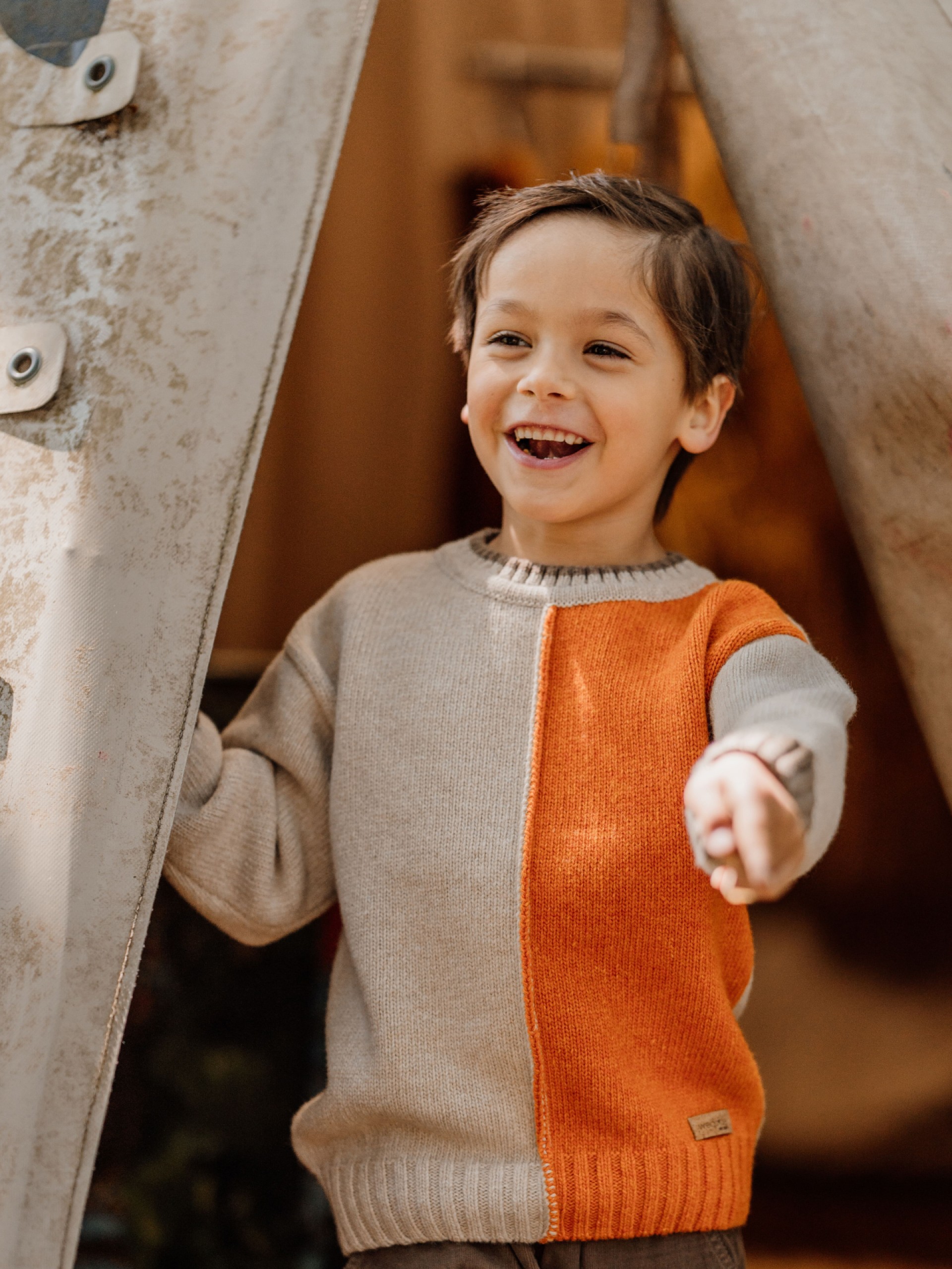 Knitted wool sweater