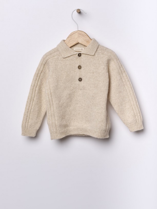 Knitted wool sweater