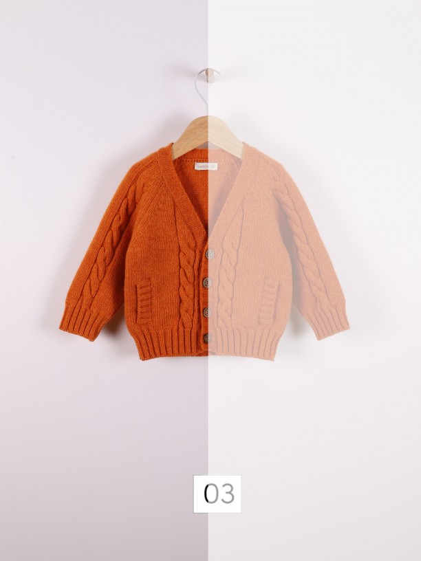 Casaco com decote em V Casaco com decote em V