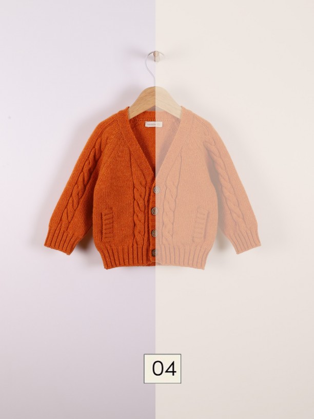 Casaco com decote em V Casaco com decote em V