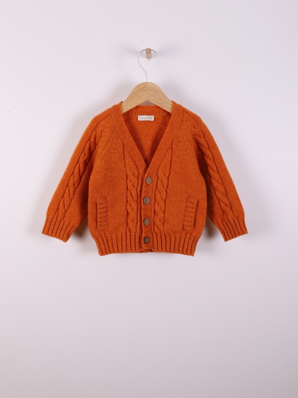 V-neck cardigan V-neck cardigan