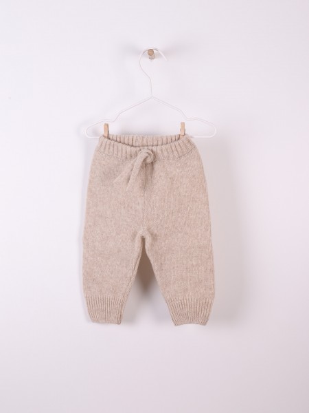 Knitted wool trousers
