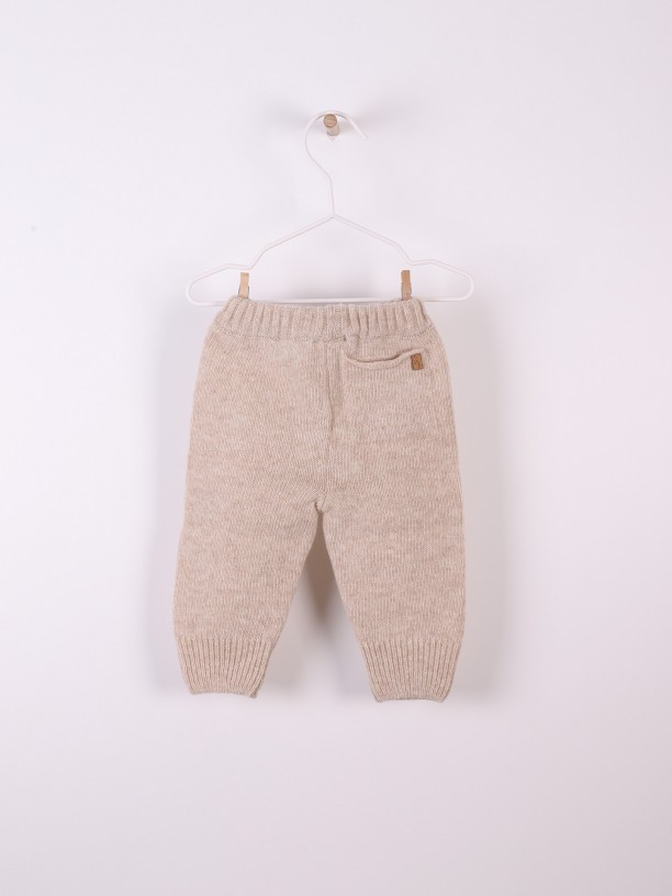 Knitted wool trousers