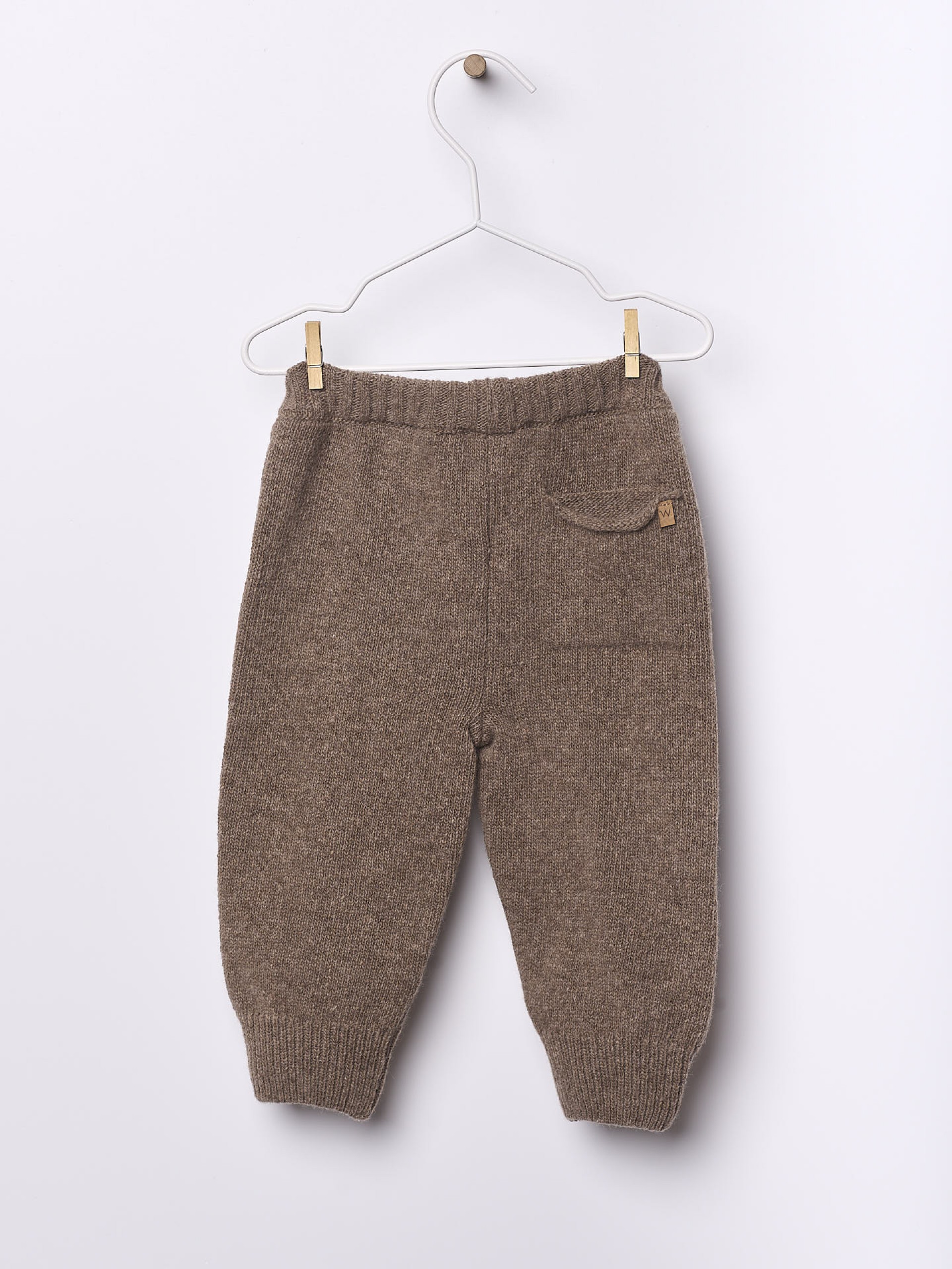 Knitted wool trousers