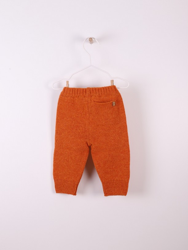 Knitted wool trousers