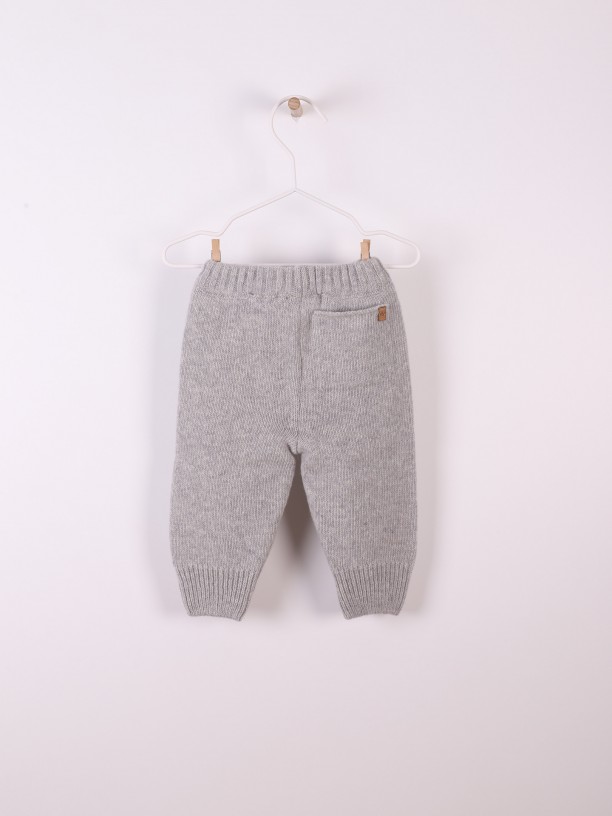 Knitted wool trousers